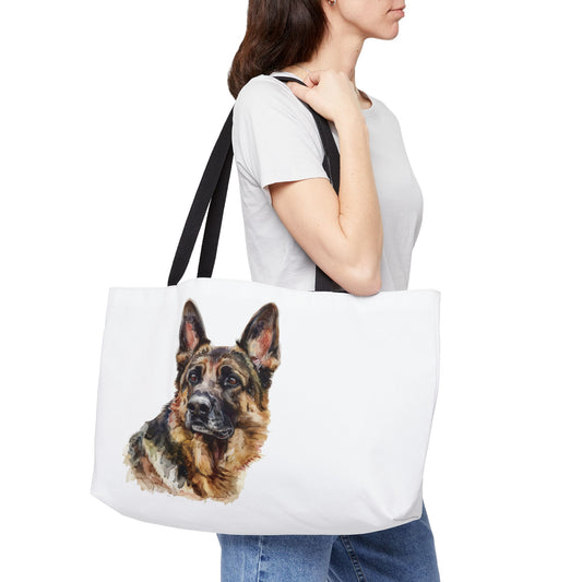 German Shepherd Head Weekender Tote Bag