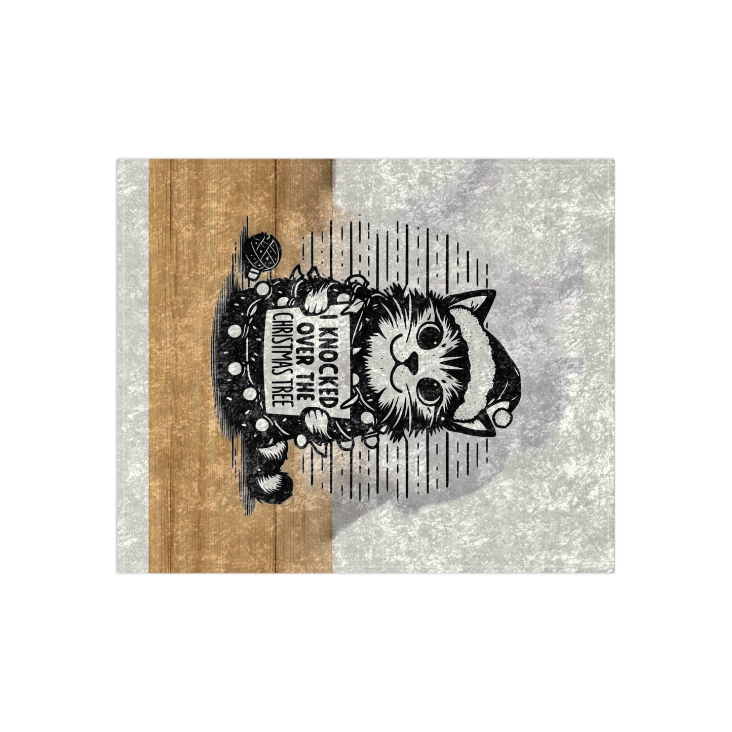 Naughty Cat Crushed Velvet Blanket