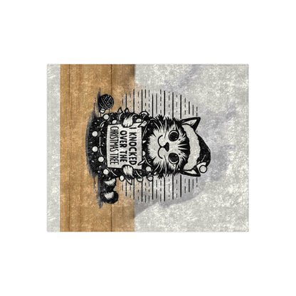 Naughty Cat Crushed Velvet Blanket
