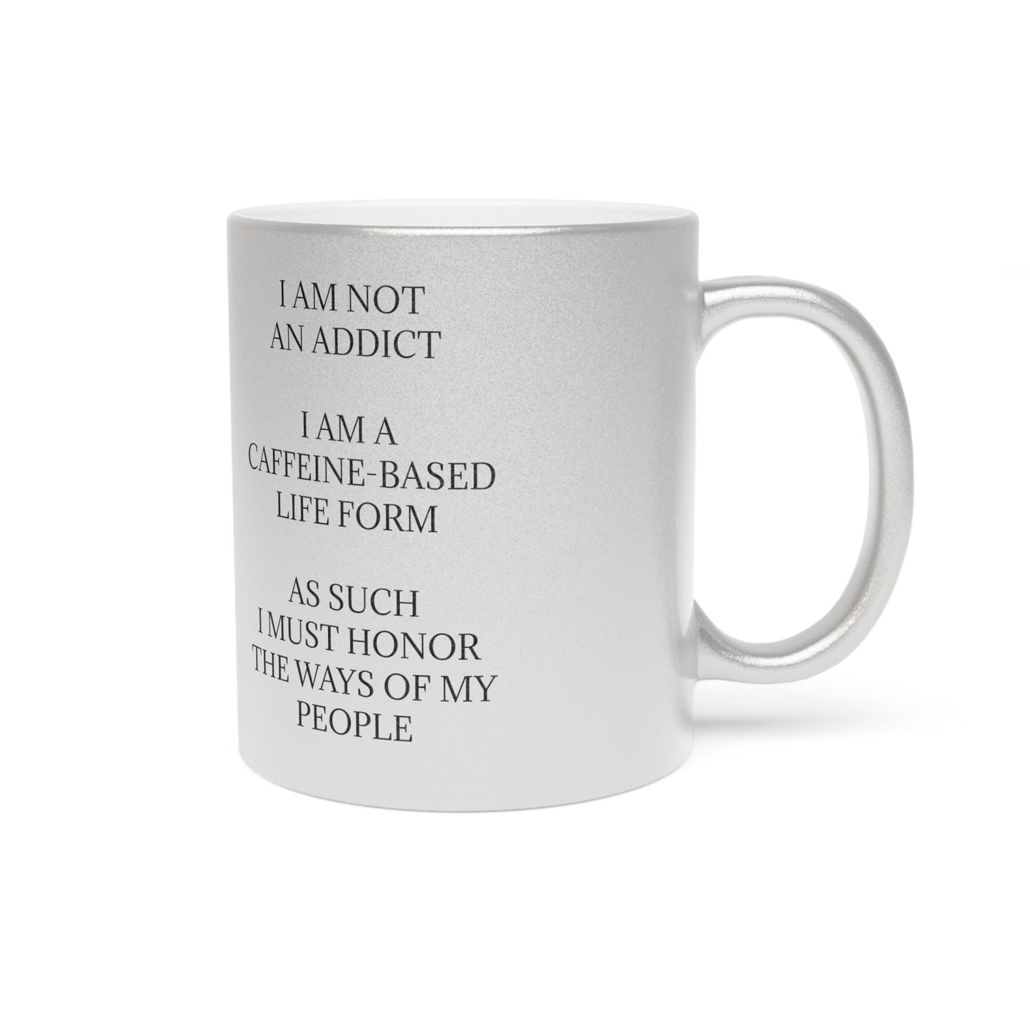 Not An Addict Metallic Coffee Mug