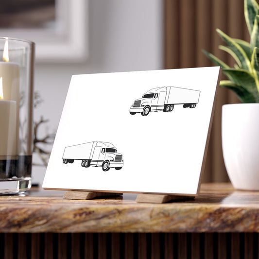 Semi Truck Ceramic Photo Tile