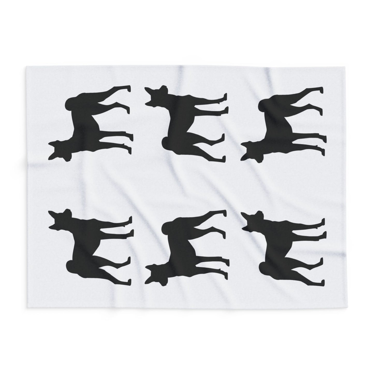Basenji Silhouette Arctic Fleece Blanket
