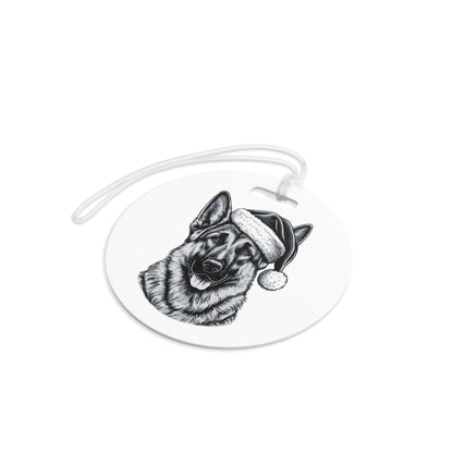 Santa Paws German Shepherd Luggage Tag