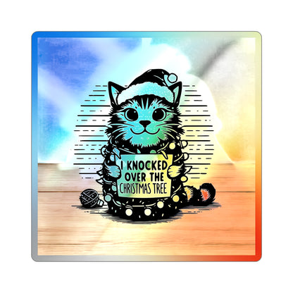 Naughty Cat Holographic Sticker