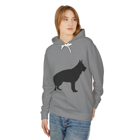German Shepherd Silhouette Unisex Lightweight Hoodie