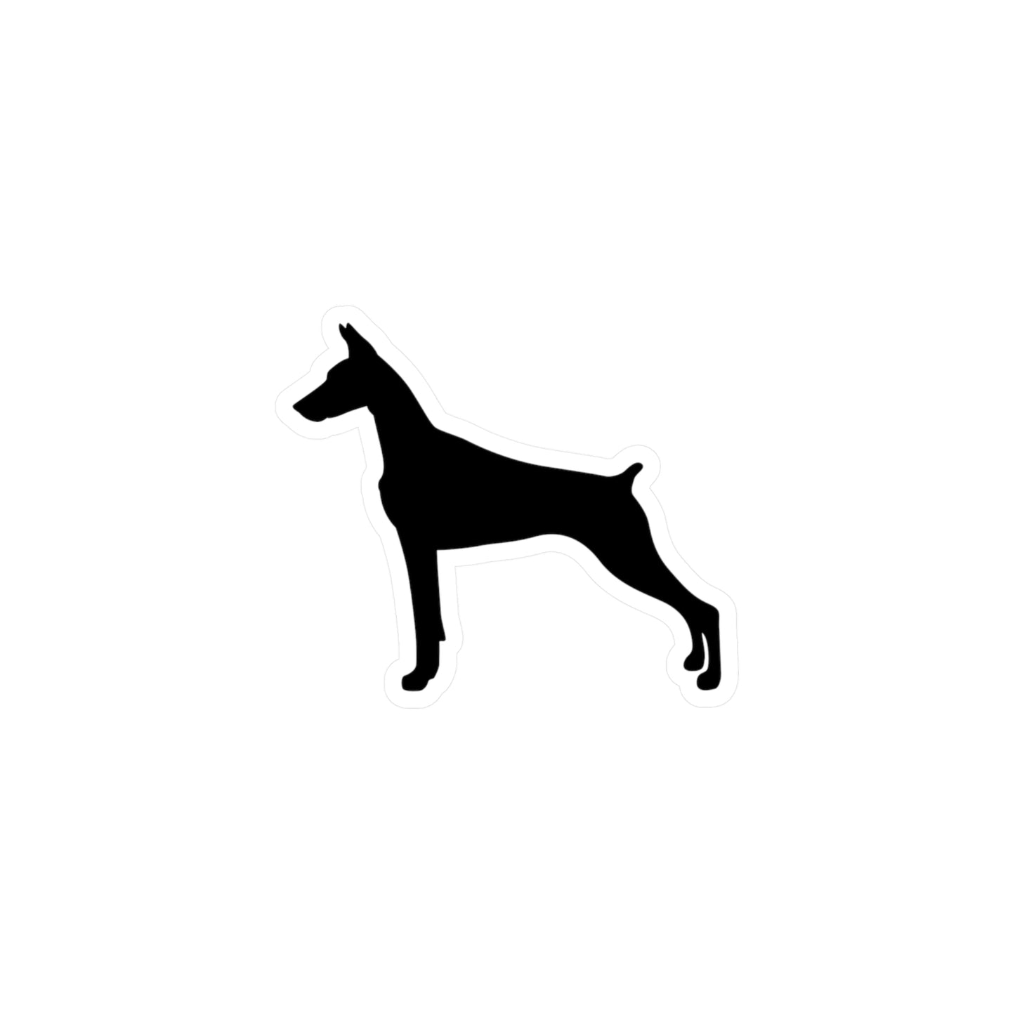 Doberman Silhouette Vinyl Decal