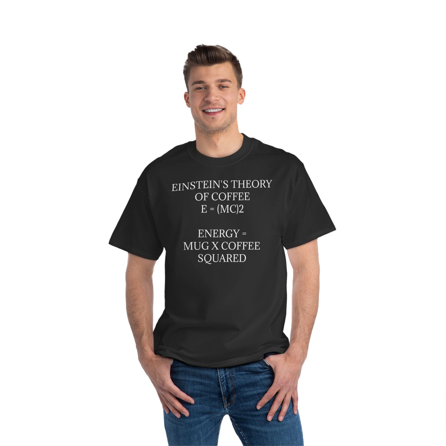 Einstein's Theory Of Coffee Men's Short-Sleeve Crewneck Tee