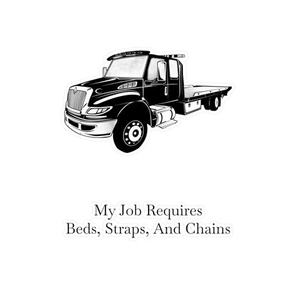 Beds, Straps, And Chains Vinyl Decal