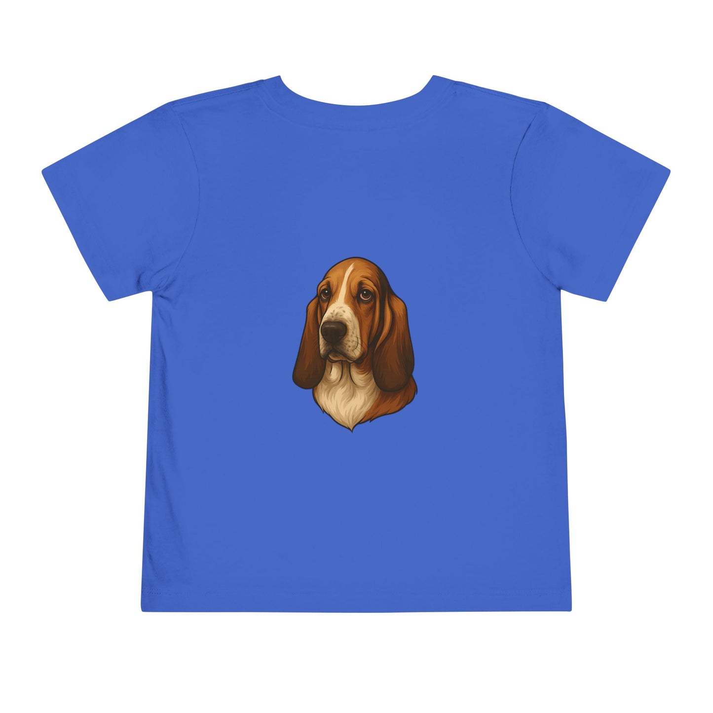 Basset Hound Head Toddler Unisex Short Sleeve Crewneck Tee