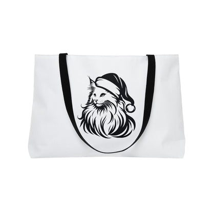 Santa Paws Cat Weekender Tote Bag