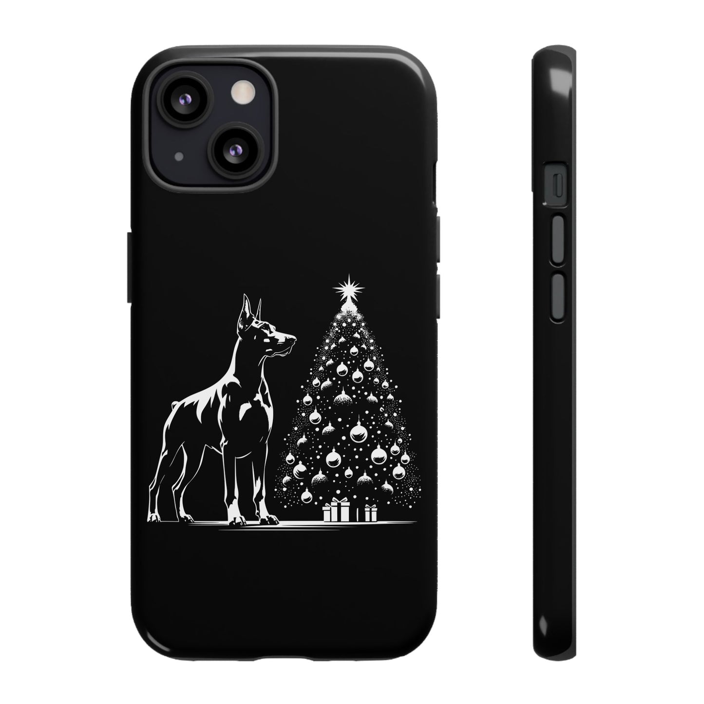Doberman Christmas Tree iPhone Case