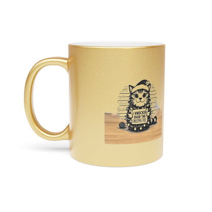 Naughty Cat Metallic Coffee Mug
