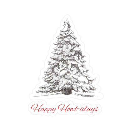 Happy Howl-idays Vinyl Decal