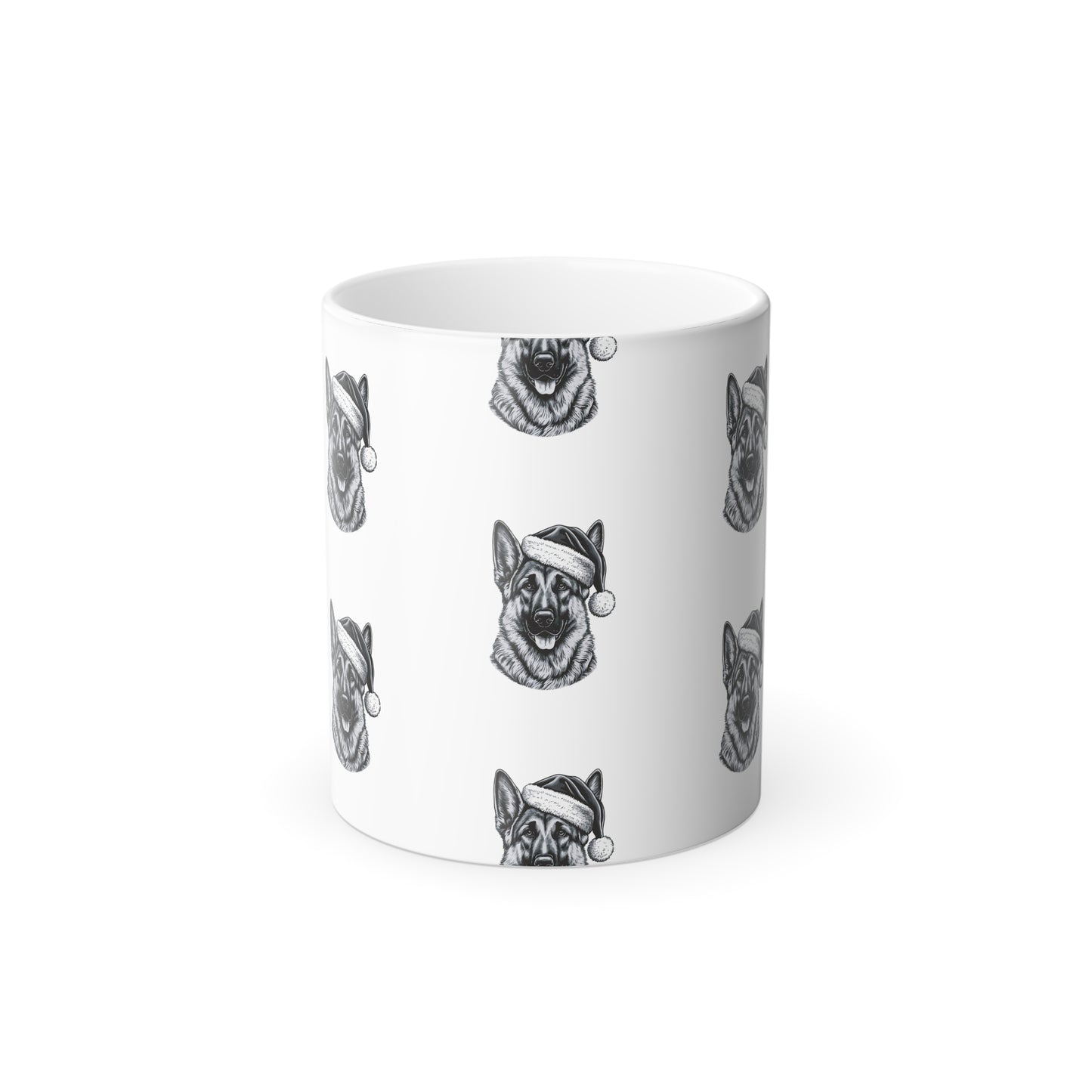 Santa Paws German Shepherd Color Changing Mug