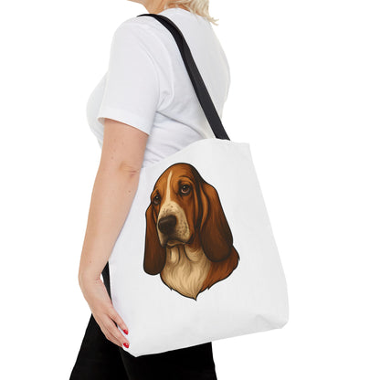 Basset Hound Head Tote Bag