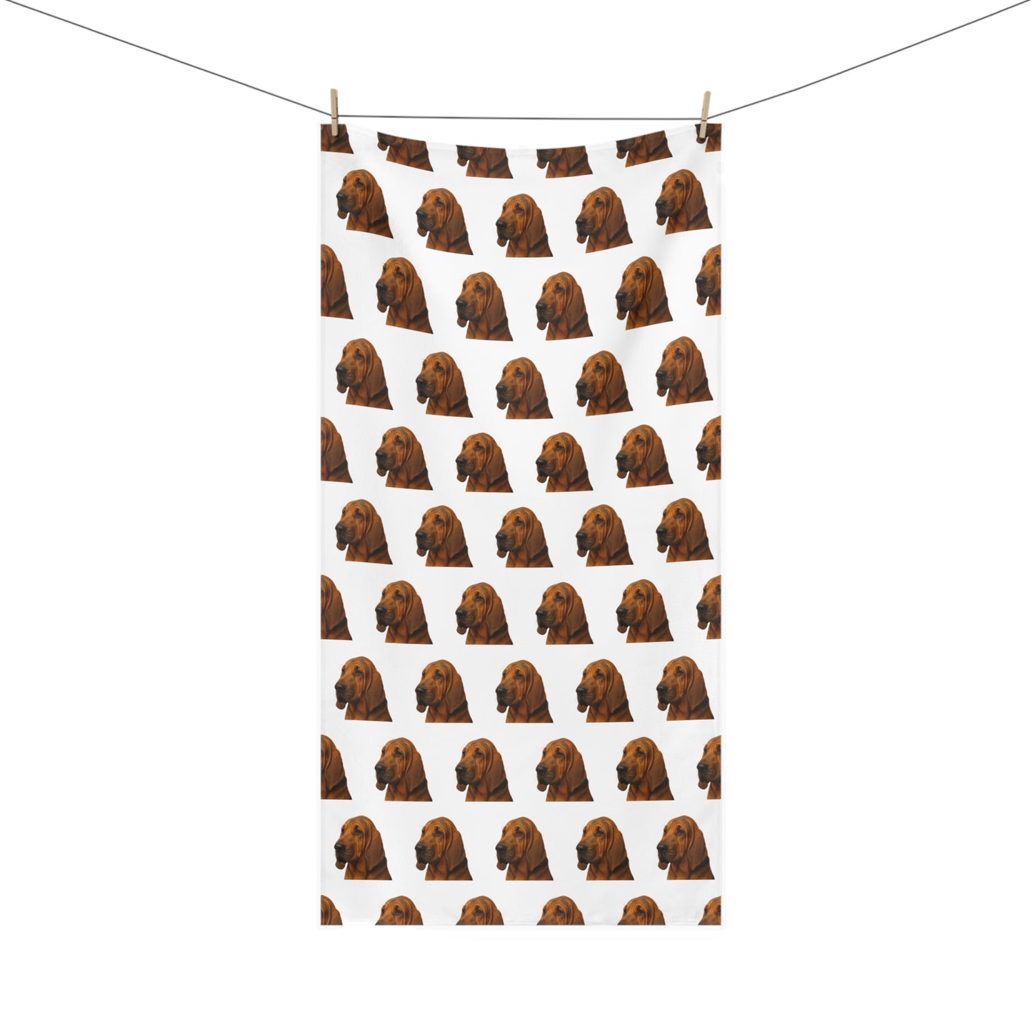 Bloodhound Head Mink-Cotton  Beach Towel