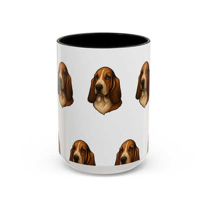 Basset Hound Head 2-Tone Coffee Mug