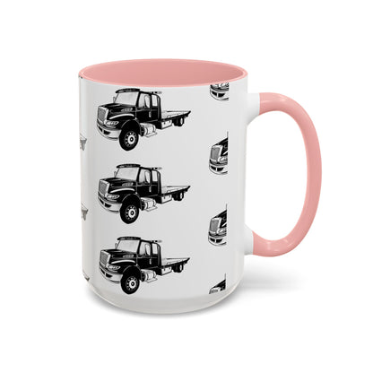 Flatbed Tow Truck 2-Tone Coffee Mug