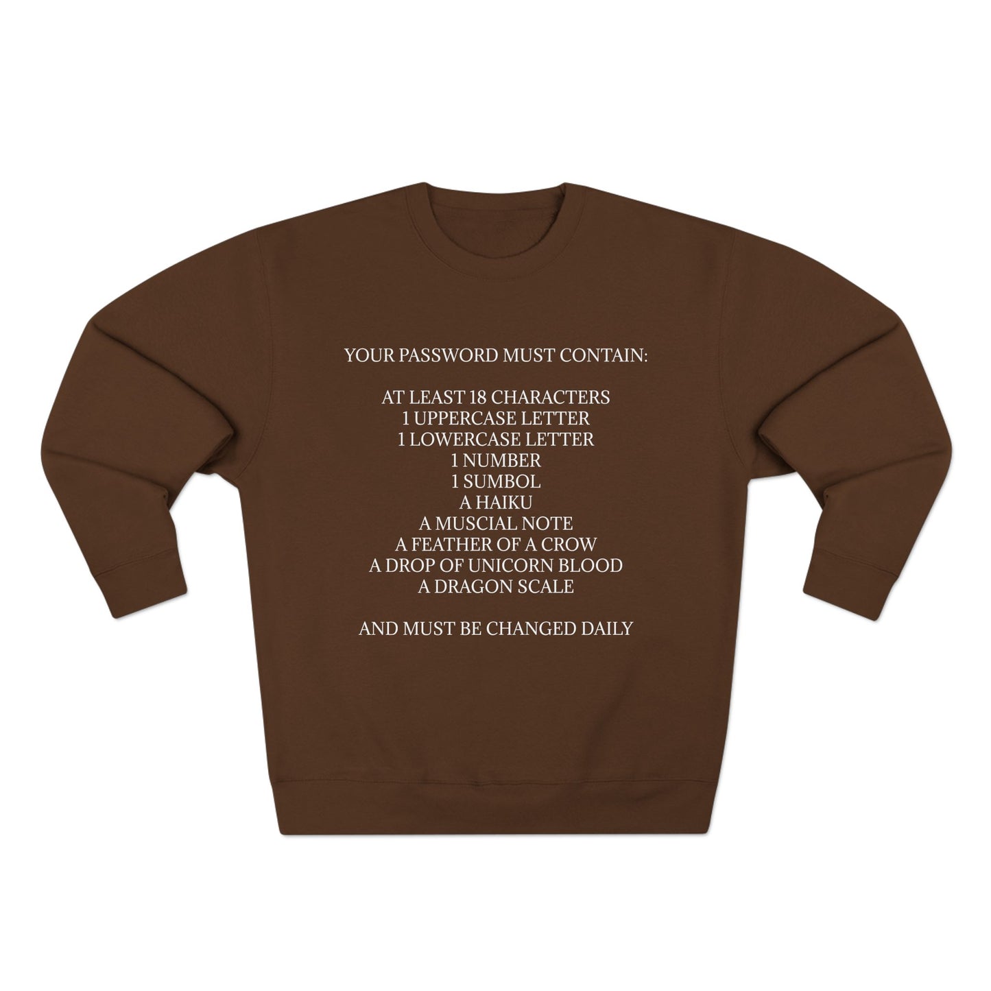 Password Unisex Crewneck Sweatshirt