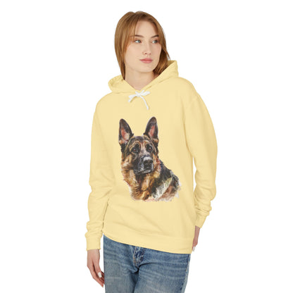 German Shepherd Head Unisex Lightweight Hoodie