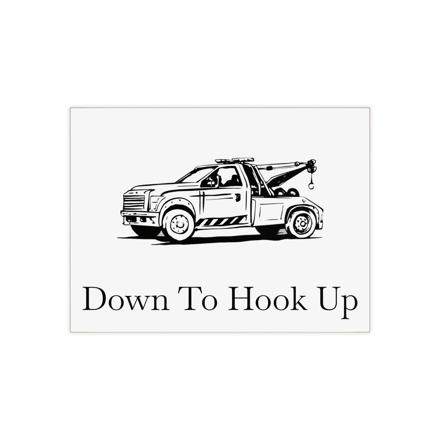Down To Hook Up Ceramic Photo Tile