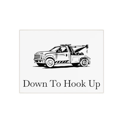 Down To Hook Up Ceramic Photo Tile
