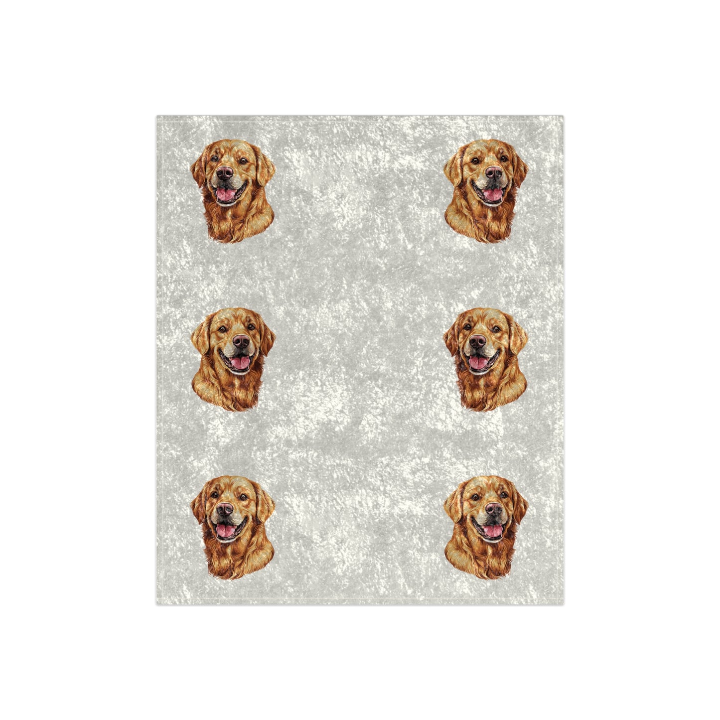 Golden Head Crushed Velvet Blanket