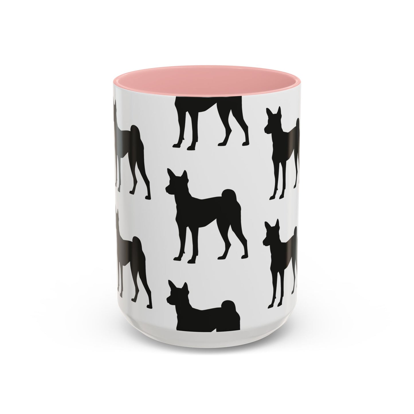 Basenji Silhouette 2-Tone Coffee Mug