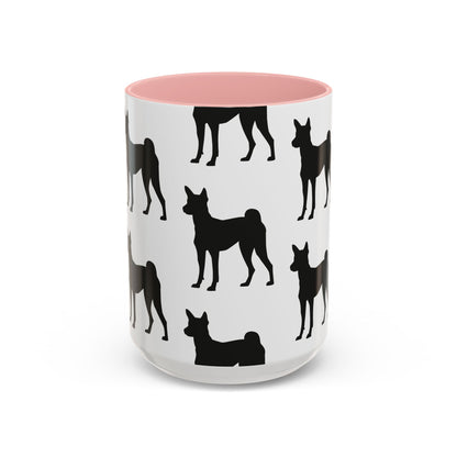 Basenji Silhouette 2-Tone Coffee Mug