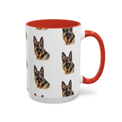 German Shepherd Head 2-Tone Coffee Mug