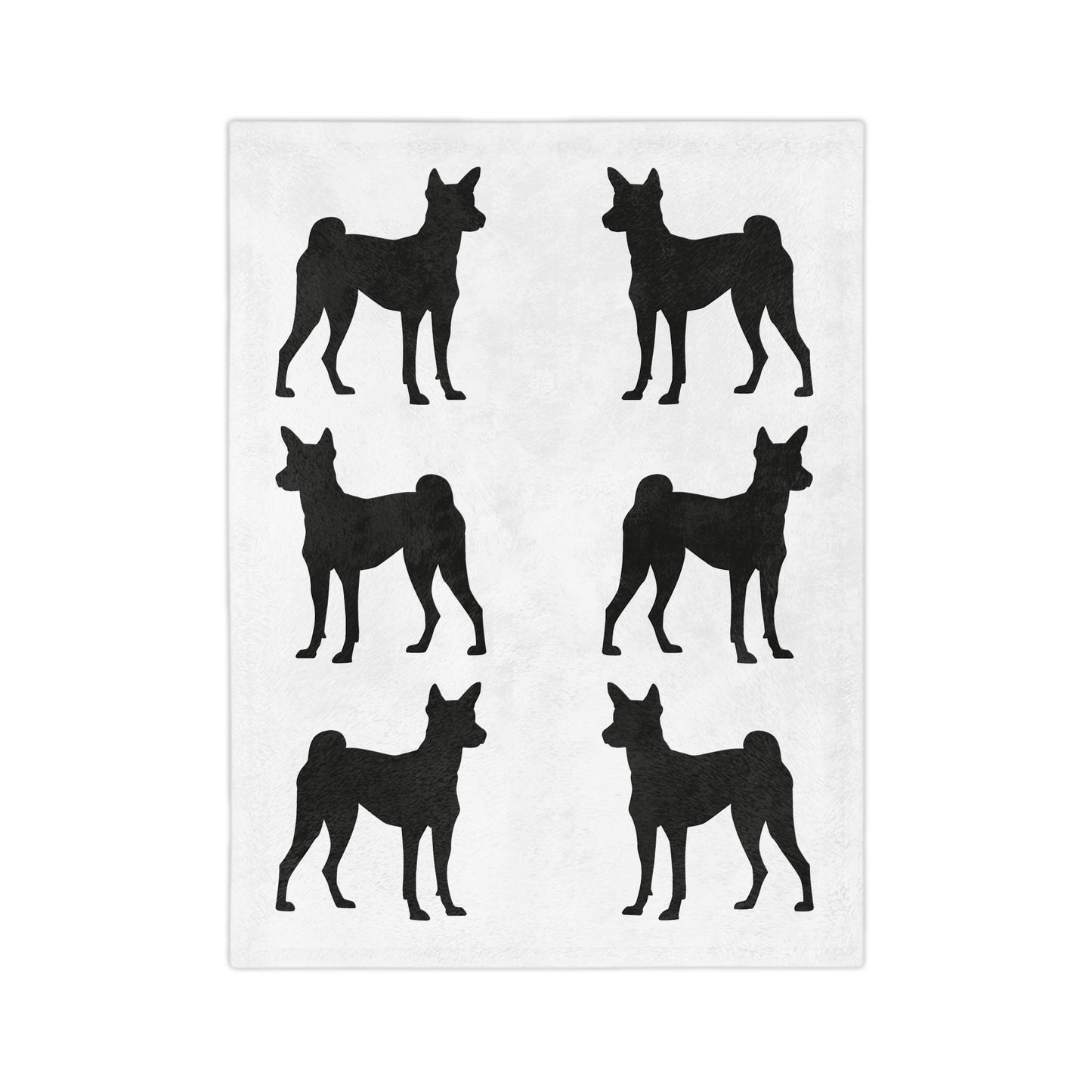 Basenji Silhouette Velveteen Microfiber Blanket
