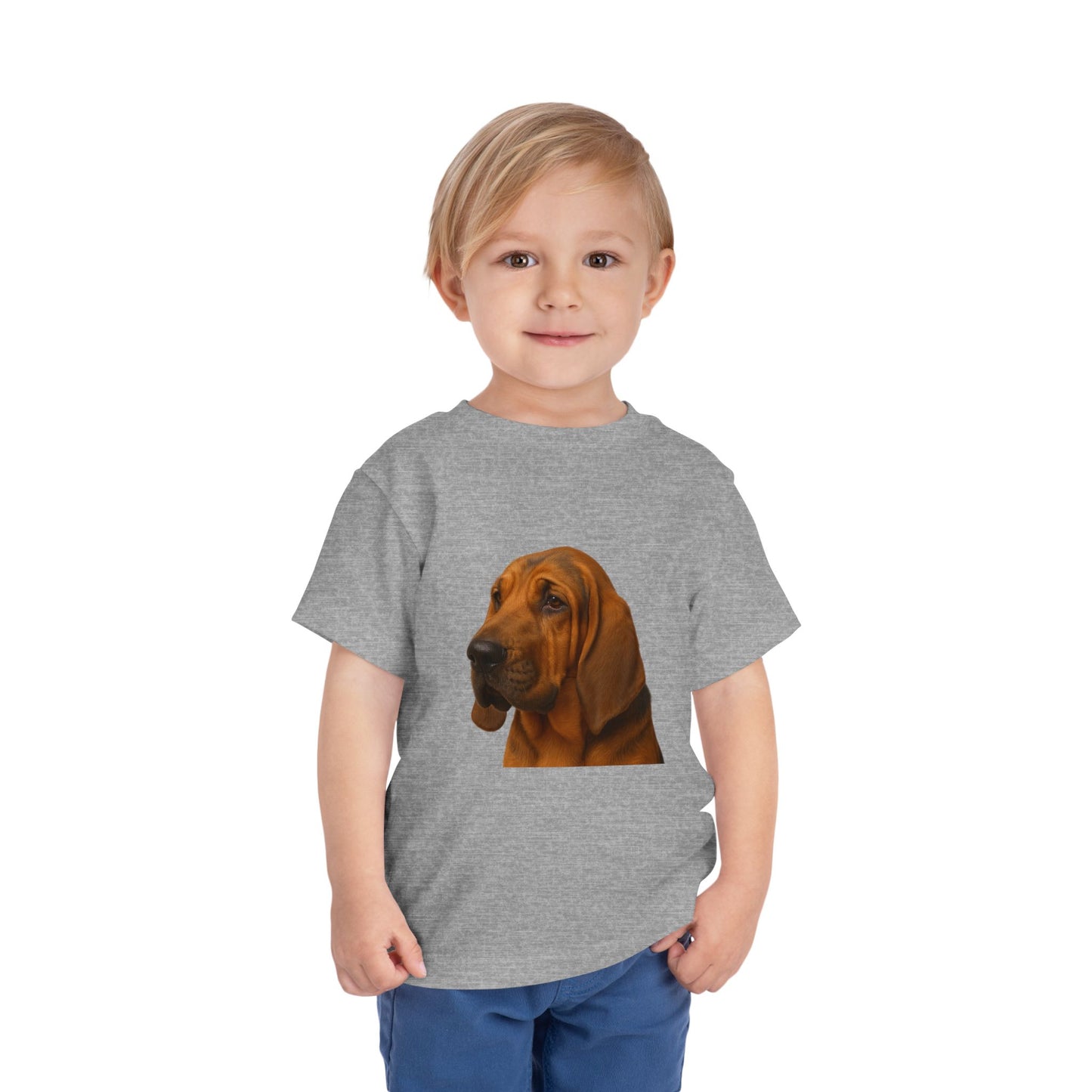 Bloodhound Head Toddler Unisex Short Sleeve Crewneck Tee