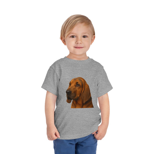 Bloodhound Head Toddler Unisex Short Sleeve Crewneck Tee