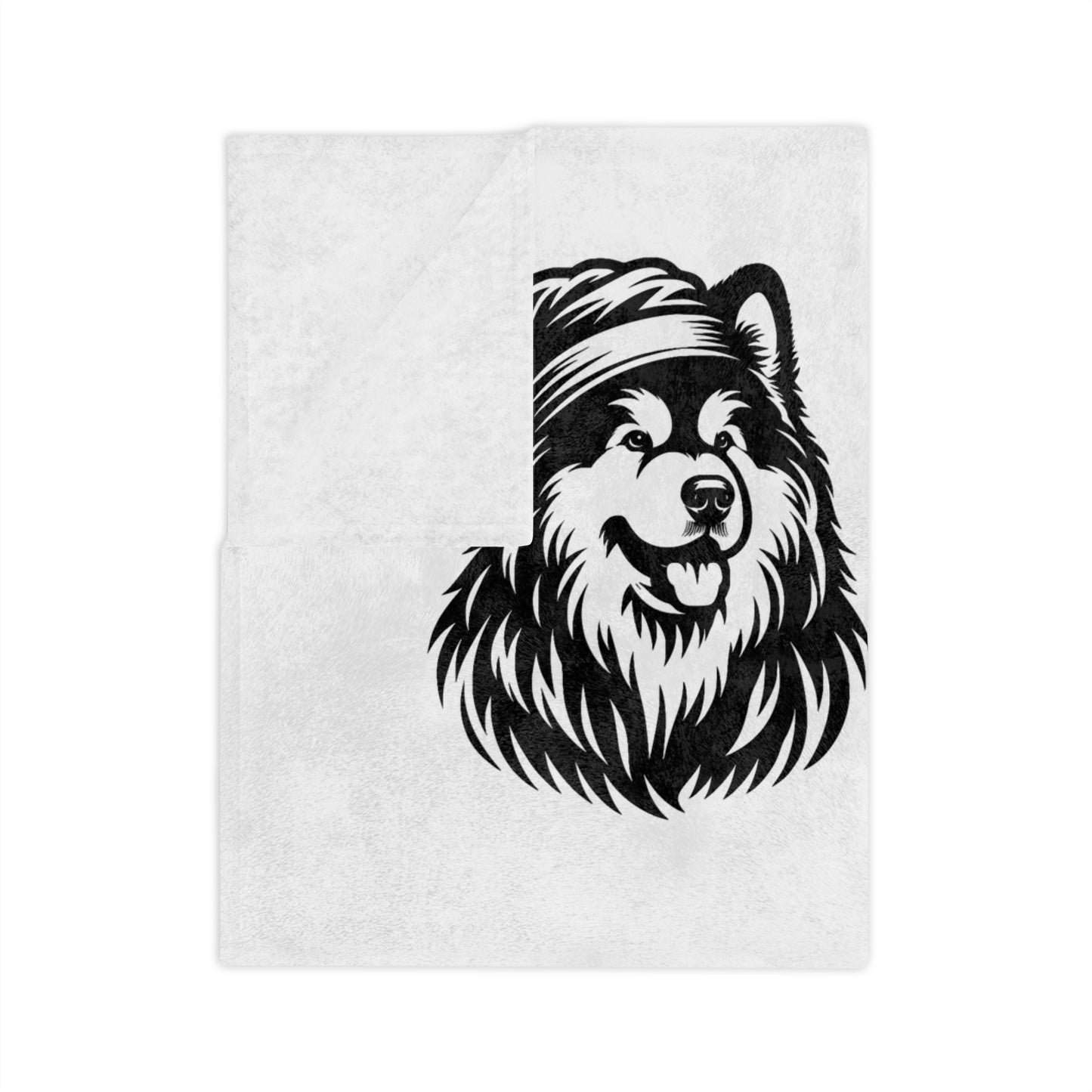 Santa Paws Malamute Velveteen Microfiber Blanket