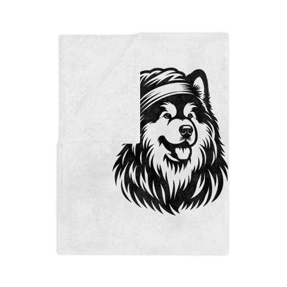 Santa Paws Malamute Velveteen Microfiber Blanket