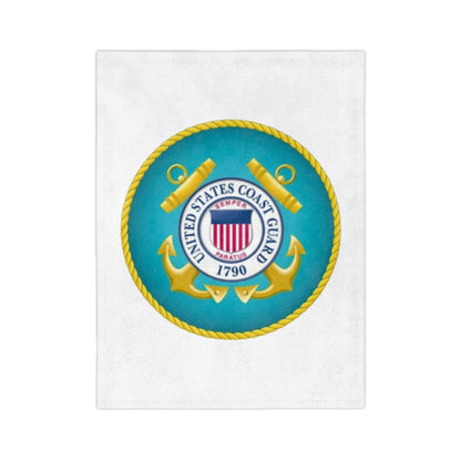 US Coast Guard Velveteen Microfiber Blanket