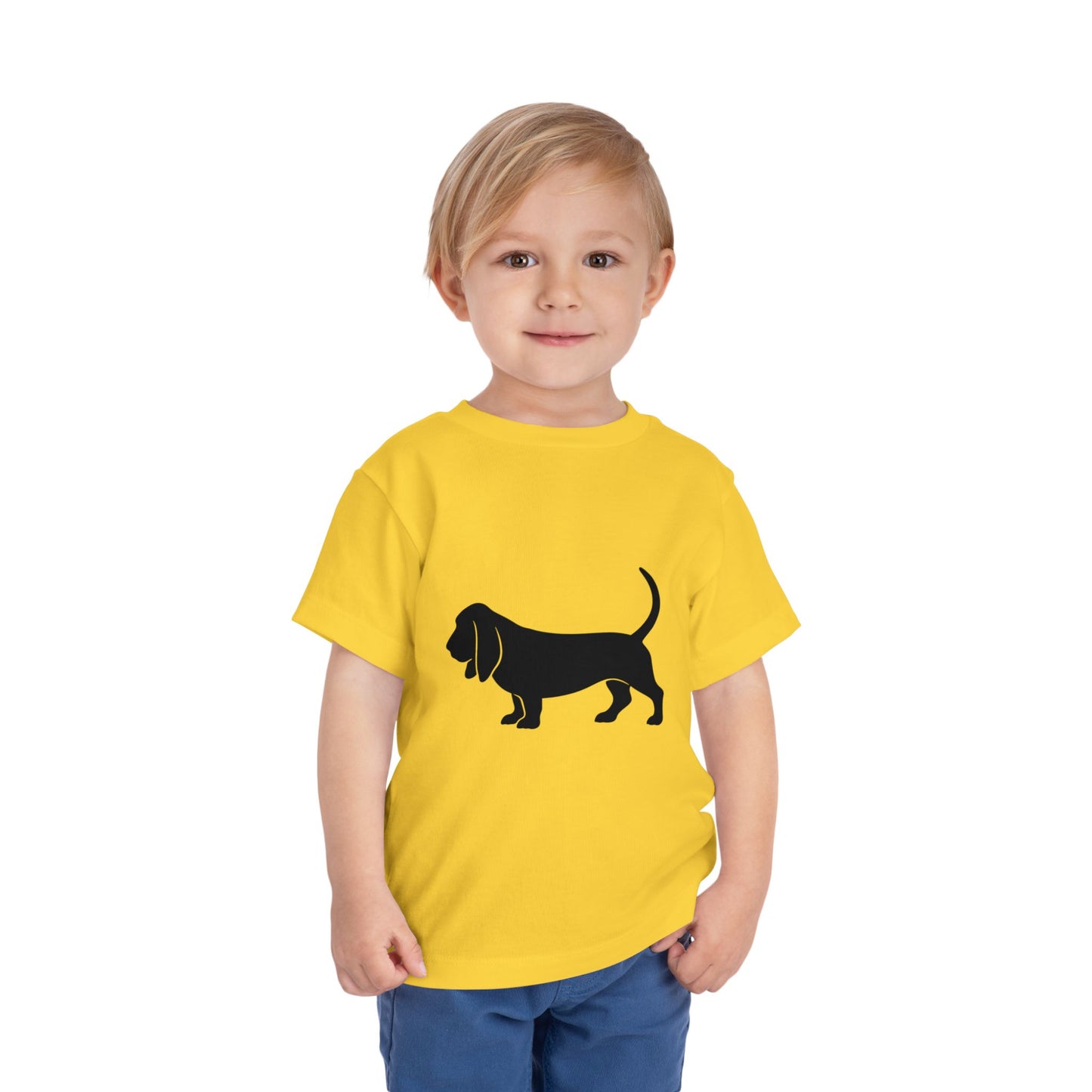 Basset Hound Toddler Unisex Short Sleeve Crewneck Tee