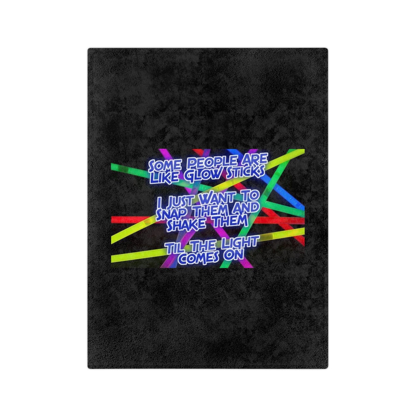 Glow Sticks Velveteen Microfiber Blanket
