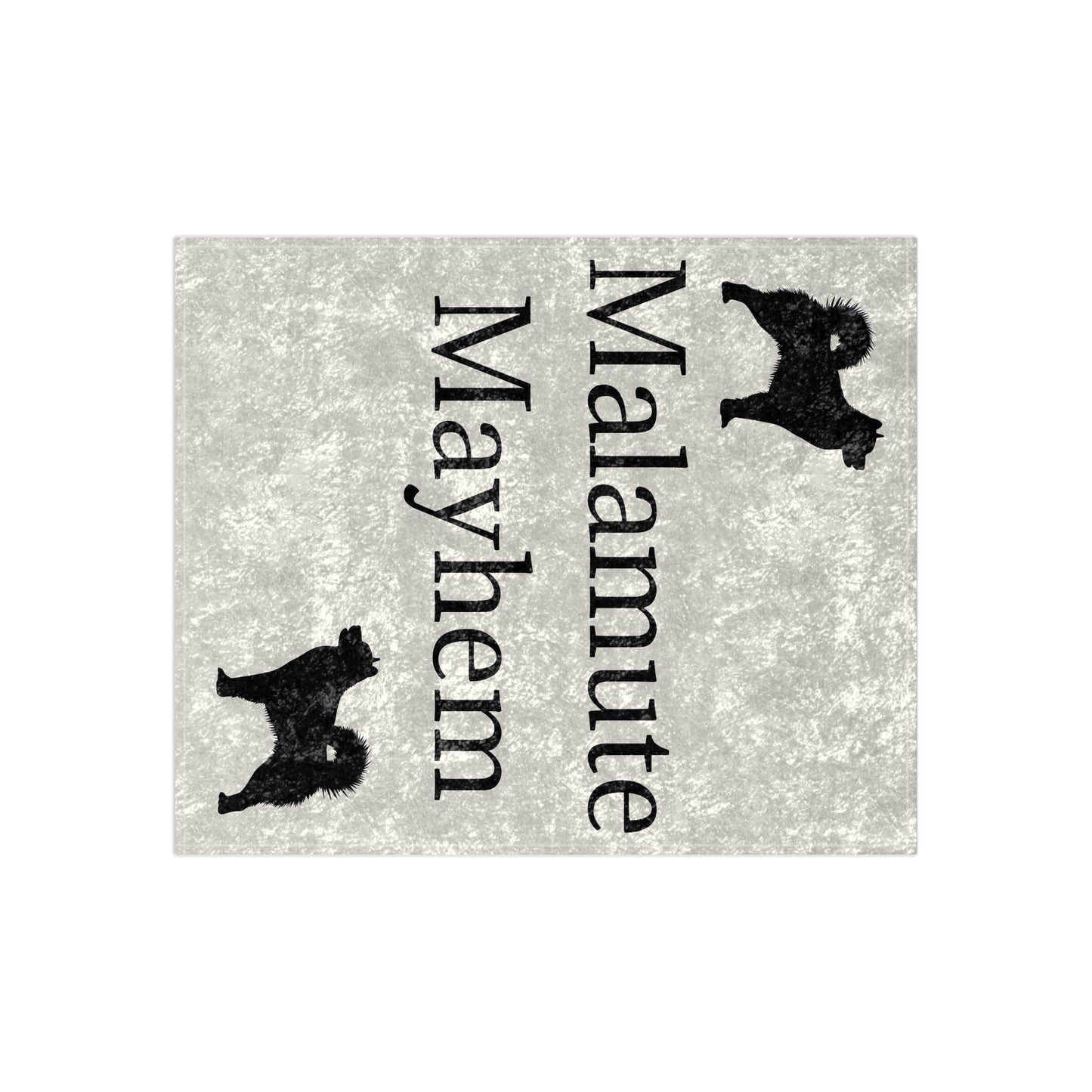 Malamute Mayhem Crushed Velvet Blanket