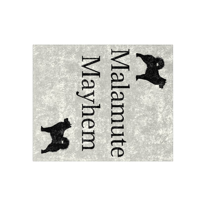 Malamute Mayhem Crushed Velvet Blanket