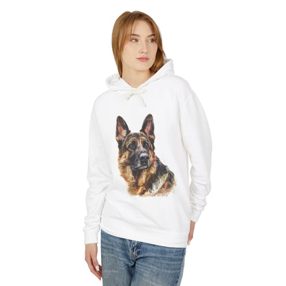 German Shepherd Head Unisex Lightweight Hoodie
