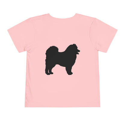 Samoyed Silhouette Toddler Unisex Short Sleeve Crewneck Tee