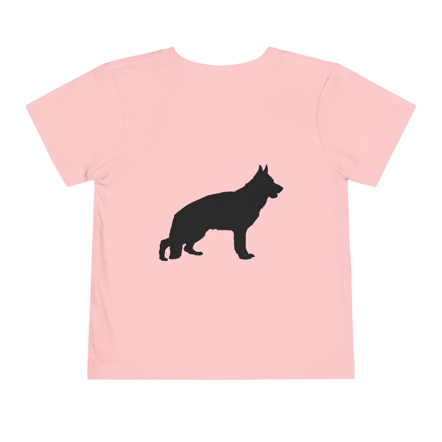 German Shepherd Silhouette Toddler Unisex Short Sleeve Crewneck Tee