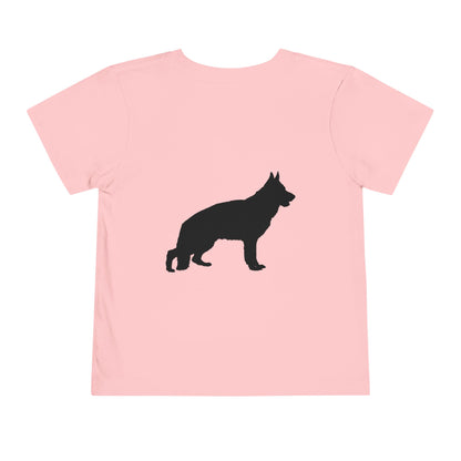 German Shepherd Silhouette Toddler Unisex Short Sleeve Crewneck Tee