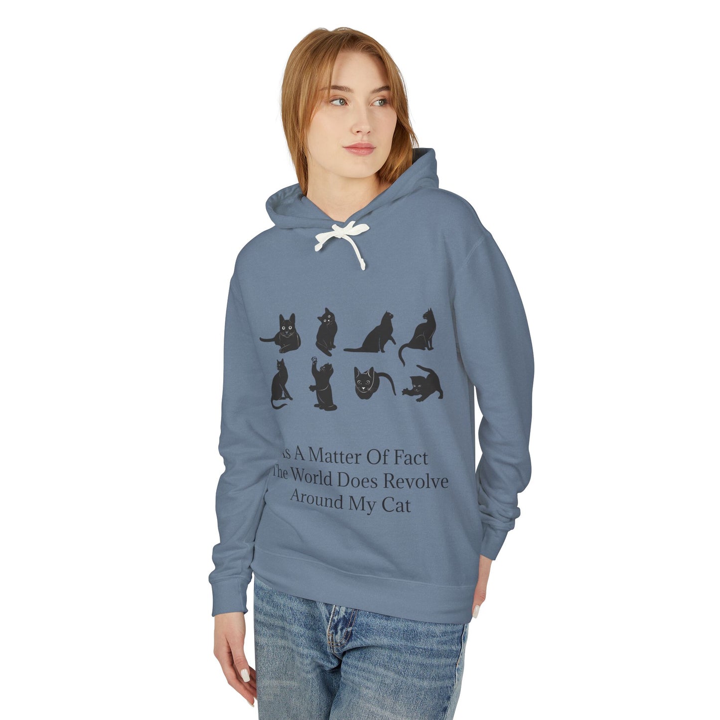 Matter Of Fact Cat Unisex Lightweight Hoodie
