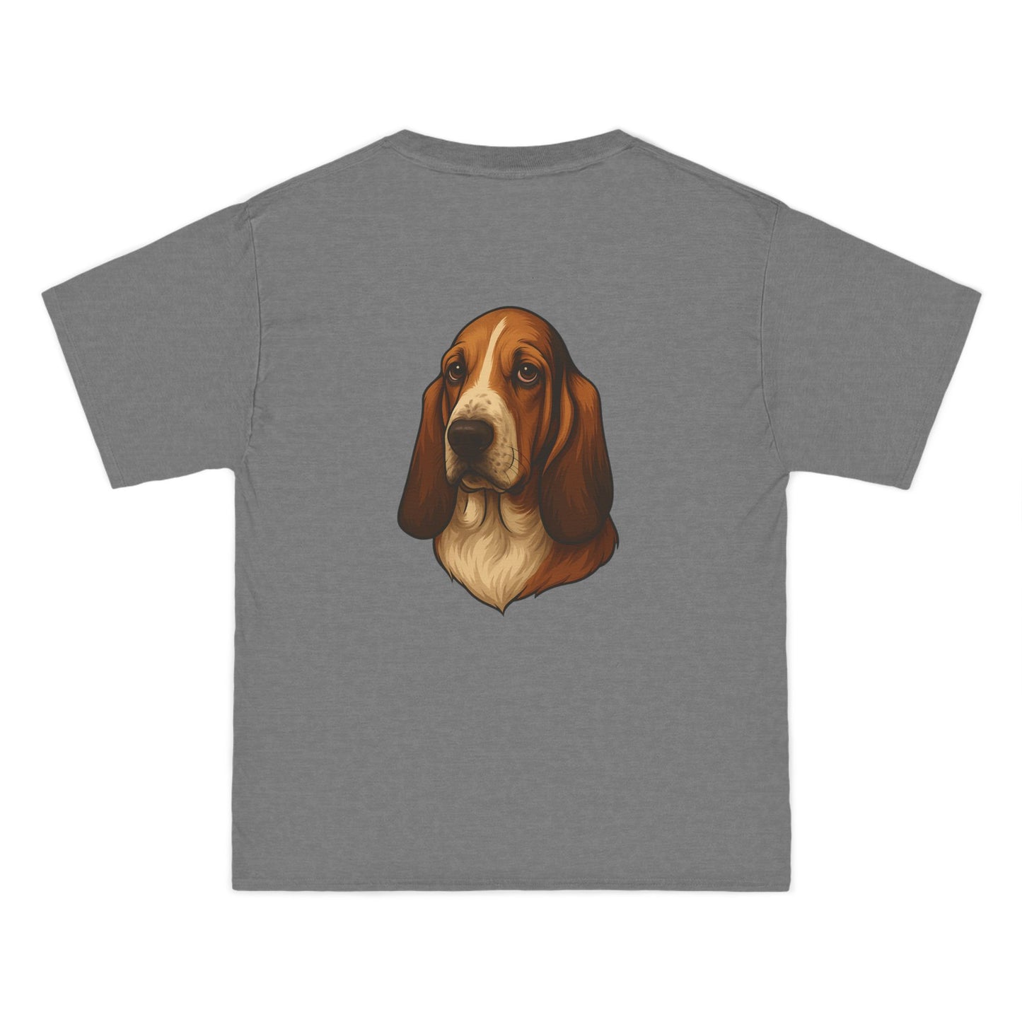 Basset Hound Head Men's Short-Sleeve Crewneck Tee