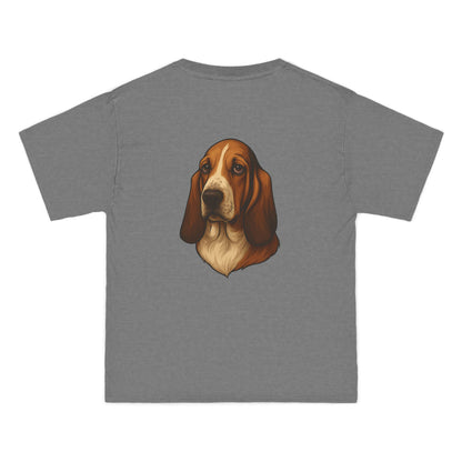Basset Hound Head Men's Short-Sleeve Crewneck Tee