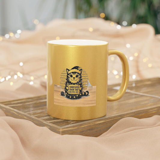 Naughty Cat Metallic Coffee Mug