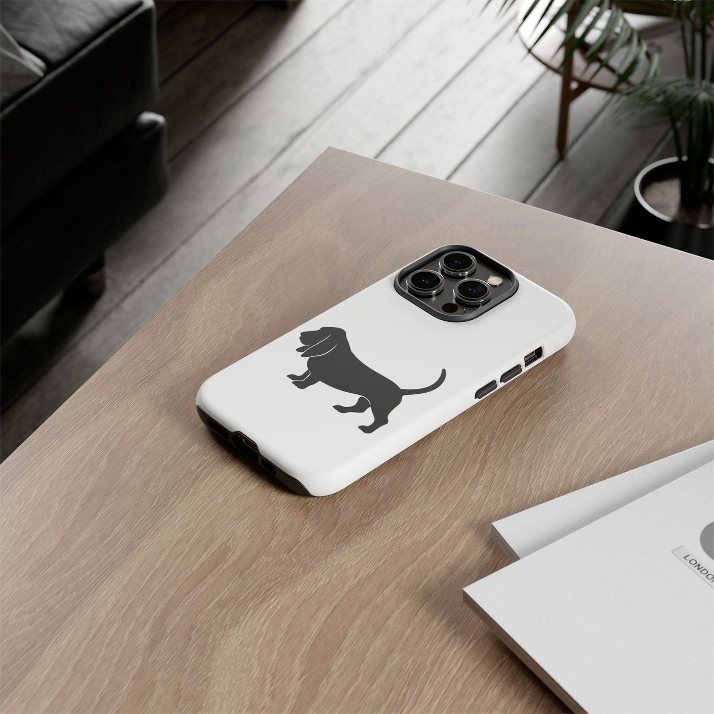 Basset Hound Silhouette iPhone Case