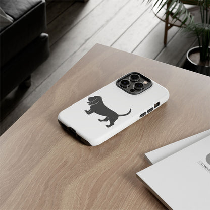 Basset Hound Silhouette iPhone Case